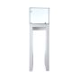 Glass Pedestal Showcase - White - Front View
