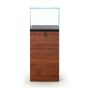 Pedestal Display Case with Sliding Drawer - front View