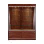 Trophy Display Case with Center Divider - Cherry Laminate - 02