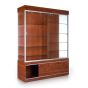 Large Wall Display Case - Cherry With Cherry Back - Shown With Door Open