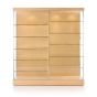 Large Trophy Display Case - 72" x 19.75" x 79.5" - Maple - Front View