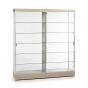 Large Trophy Display Case - 72" x 19.75" x 79.5" - Brushed Aluminum - Front View