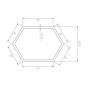 Hexagon Display Cube - (Measurements)