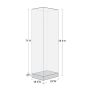 Glass Tower Display Case with Glass Top - Dimensions