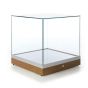 Glass Square Display Case - Quarter view