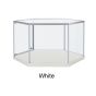 Hexagonal Table Top Display Case With Lock - White 01
