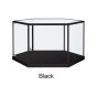 Hexagonal Table Top Display Case With Lock - Black 02