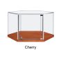 Hexagonal Table Top Display Case With Lock - Cherry 01