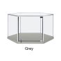 Hexagonal Table Top Display Case With Lock - Grey 01