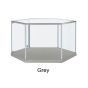 Hexagonal Table Top Display Case With Lock - Grey 02