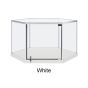 Hexagonal Table Top Display Case With Lock - White 02