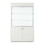 Wall Display Case - 48" x 13.5" x 80" - White - Front View