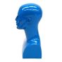 Blue Gloss Male Mannequin Head - Side View