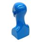 Blue Gloss Male Mannequin Head - Rear View