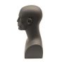 Matte Grey Male Mannequin Head - Side View