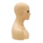 Female Mannequin Head with Shoulders, Realistic Style - Side View