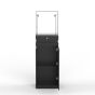 Glass Museum Display Pedestal Black - Showing Storage - (Front View)