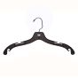 17" Heavy Duty Black Plastic Shirt Hanger With Chrome Hook