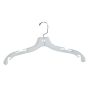 17" Ivory White Plastic Shirt Hanger
