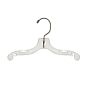 10" Plastic Child's Top Hanger - Clear With Chrome Hook