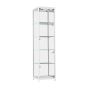 Glass Display Tower With Aluminum Frame - Silver