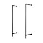 16" Two Sided Black Pipeline Wall Uprights / Outriggers