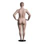 Plus Size Mannequin with Molded Hair & Features - Hands On Hip Pose - Rear View