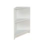 Corner Display Case with One Shelf - White