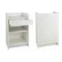 Cash Register Stand - White, Front and Rear View