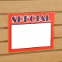 Acrylic Sign Holder for Slatwal, 8 1/2"H  x 11"W, with graphic