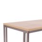 Retail Nesting Tables- Satin Nickel with Maple Finish - Close Up 