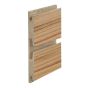 Slatwall Panel 4ft x 4ft - Pine Woodgrain Laminate - 2 Half Groove Edges - Close Up