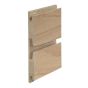 Slatwall Panel 4ft x 4ft - Maple Woodgrain - 2 Half Groove Edges - Close Up