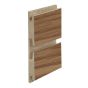 Slatwall Panel 4ft x 4ft - Oak Woodgrain Laminate - 2 Half Groove Edges - Close Up