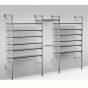 Outrigger Wall Display Rack - shown with black shelves
