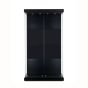 Tall Glass Display Case - 79.5" Tall - Black - Front View 