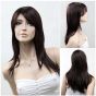 Straight Brunette Wig With Wispy Bangs
