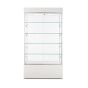 Wall Display Case - 40" x 19.75" x 73" - White - Front View
