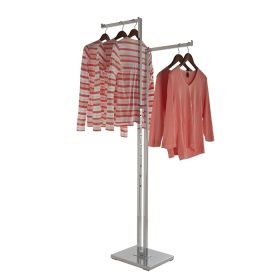 Straight Arm Clothes Rack, 2 Way  - Shown In use