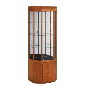 Wood Display Case 73"H x 24"L With Mirror Back