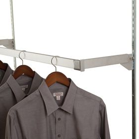 Clothes Rail Bracket - Chrome Finish, 12 inch - Shown in use