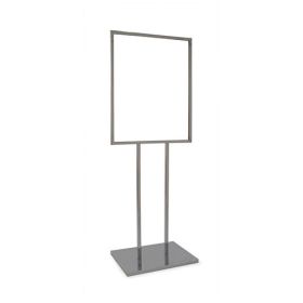 Bulletin Sign Holder with  Weighted Base - Chrome Finish, 22" x 28" 