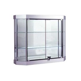 Wall Mounted Display Case with Crown Canopy