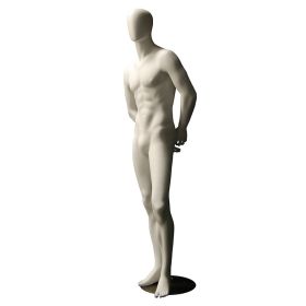 Standing Male Mannequin - Hands Behind Back Pose - Side View