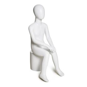 Seated Child Mannequin with Stool