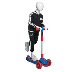 Kids Mannequin - Riding Scooter Pose - shown dressed on *scooter (not supplied) - 02