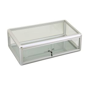 Portable Display Case with Aluminum Frame, 30" x 18" x 9"