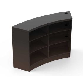 Curved Retail Sales Counter with Storage - Rear View