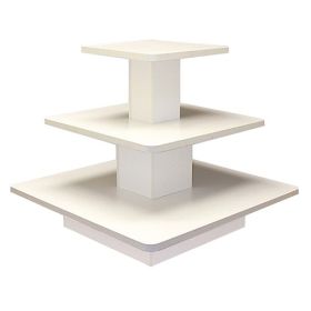 3 Tier Square Display Table - White