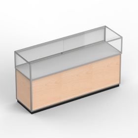 Jewelry Display Case, 6ft  - Maple - Quarter View